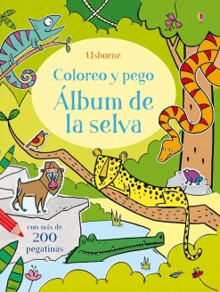 ALBUM DE LA SELVA COLOREO Y PEGO