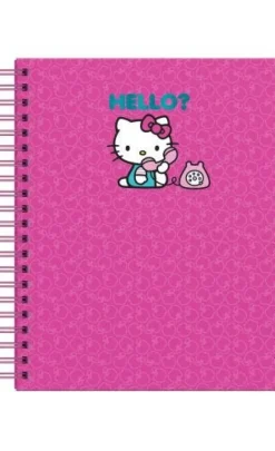 CUADERNO A4 TAPA DURA CUADRICULADO 160 HOJAS HELLO KITTY