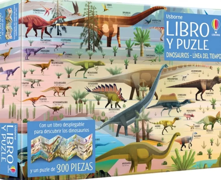 DINOSAURIOS - LINEA TIEMPO (LIBRO Y PUZLE)