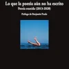 ELVIRA SASTRE - LO QUE LA POESIA AUN NO HA ESCRITO. POESIA REUNIDA (2013-2020)