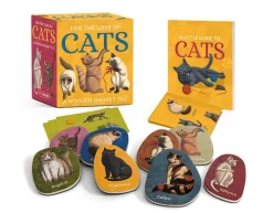 FOR THE LOVE OF CATS: A WOODEN MAGNET SET