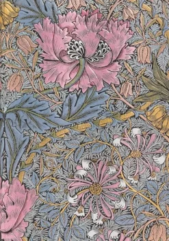 LIBRETA TAPA DURA MEDIANA MORRIS PINK HONEYSUCKLE