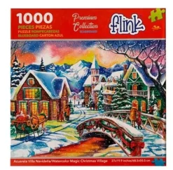 ROMPECABEZAS 1000 ACUARELA VILLA NAVIDEÑA FLINK