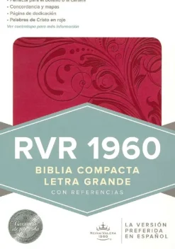 RVR 1960 LARGE PRINT COMPACT BIBLE, PINK MASS MARKET EDITION